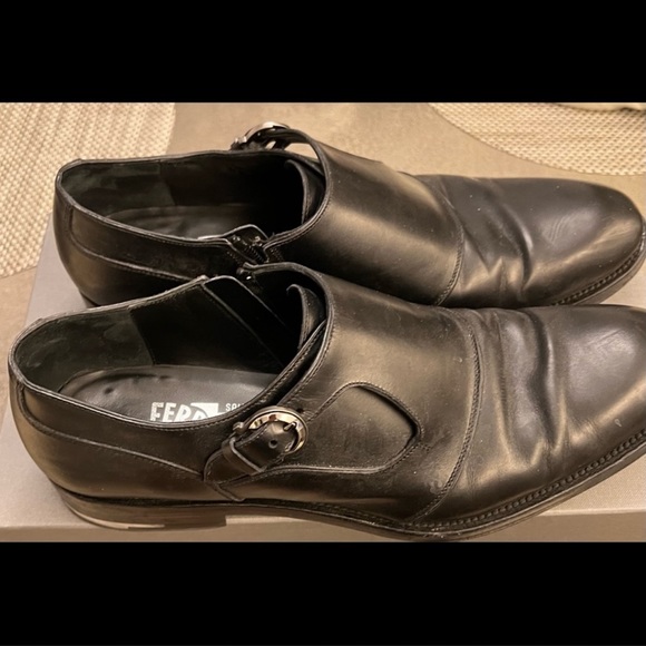 Salvatore Ferragamo Other - Salvatore Ferragamo Single Monk Strap shoe Black Sz 10.5